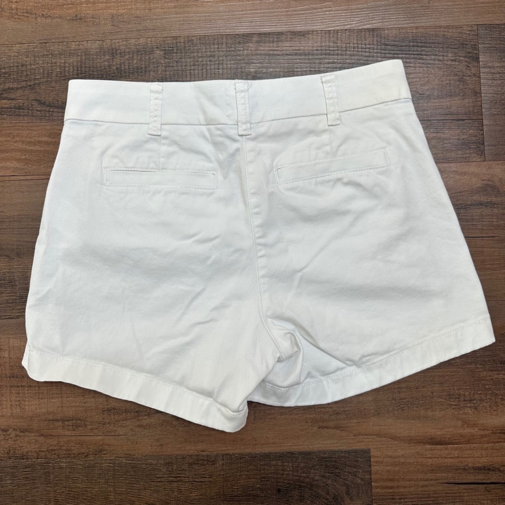 J.Crew Chino Shorts Women's Size 2 White Preppy Coastal Classic Summer - Picture 4 of 7